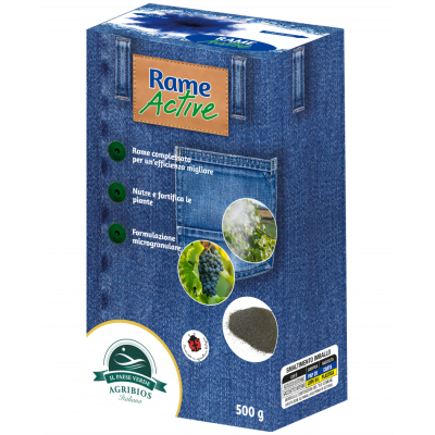 Rame active-Prodotto a base di solfato di rame complessato con lignosolfonati 500 g