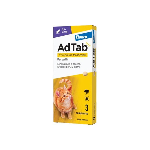 Compresse Antiparassitarie per gatti adtab Elanco