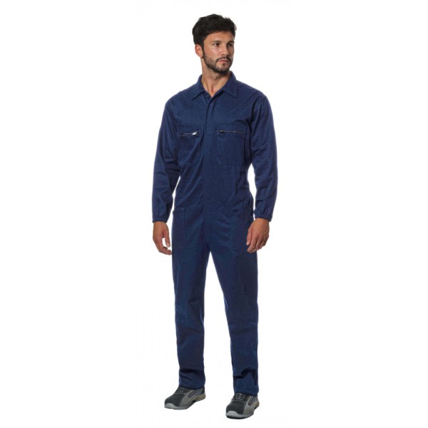 Tuta da Lavoro Intera Cotone Blu Navy 9070BLU Logica