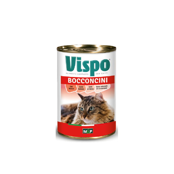 Bocconcini per gatti con manzo Vispo 415 g Petrini