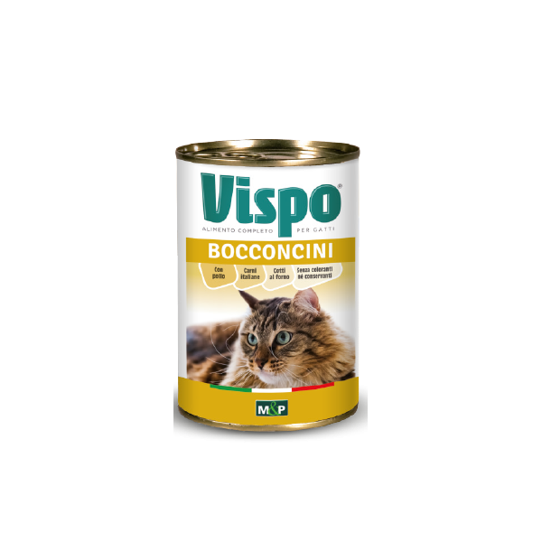 Bocconcini per gatti con pollo Vispo 415 g Petrini