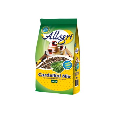 "Allegrì" è un alimento completo per cardellini, disponibile in confezione da 1 kg