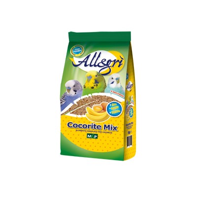 "Allegrì" è un alimento completo per cocorite, disponibile in formato da 1 kg.