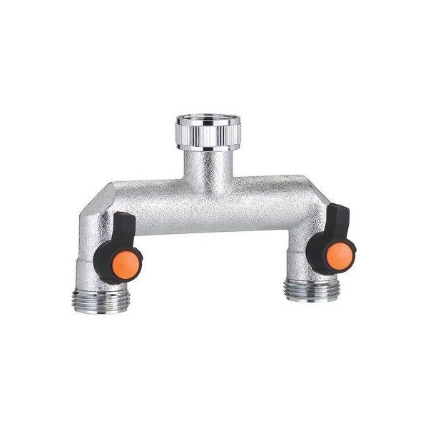 Presa a rubinetto + 2 innesti fil ottone Claber