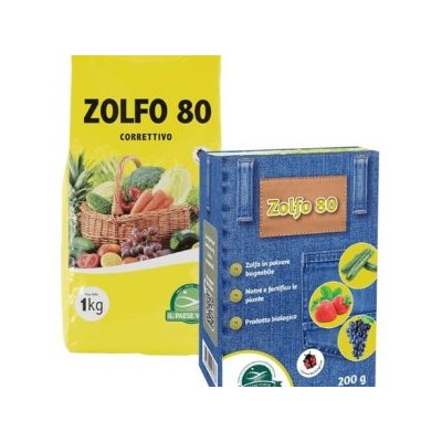 Zolfo 80-Prodotto biologico a base di zolfo in polvere 1 kg
