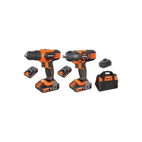 Trapano + avvit impulsi batt gp20v 628102 Wokin