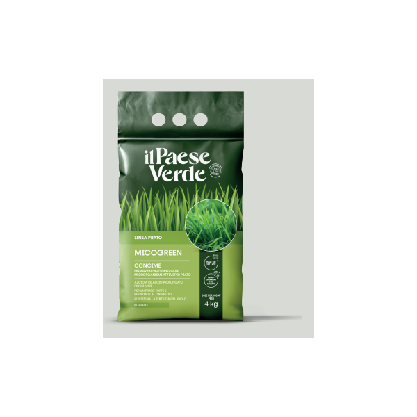 Concime organo minerale per prato con micorrize Micogreen Il Paese Verde