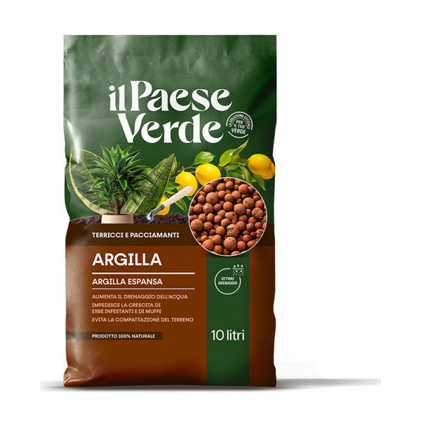 Argilla Espansa per Drenaggio e Pacciamatura Vasi Il Paese Verde