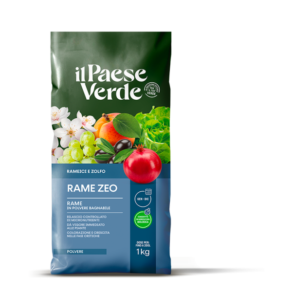 Rame Zeo in Polvere Bagnabile per Orto e Piante Bio Il Paese Verde