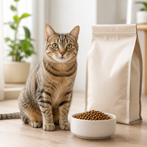Cibo per gatti, crocchette e alimenti umidi
