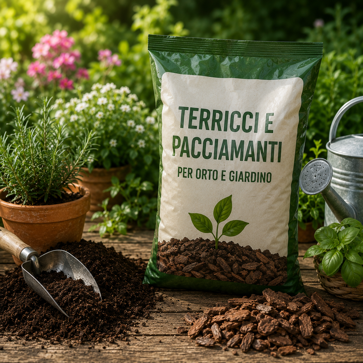 Terricci e pacciamanti per orto e giardino