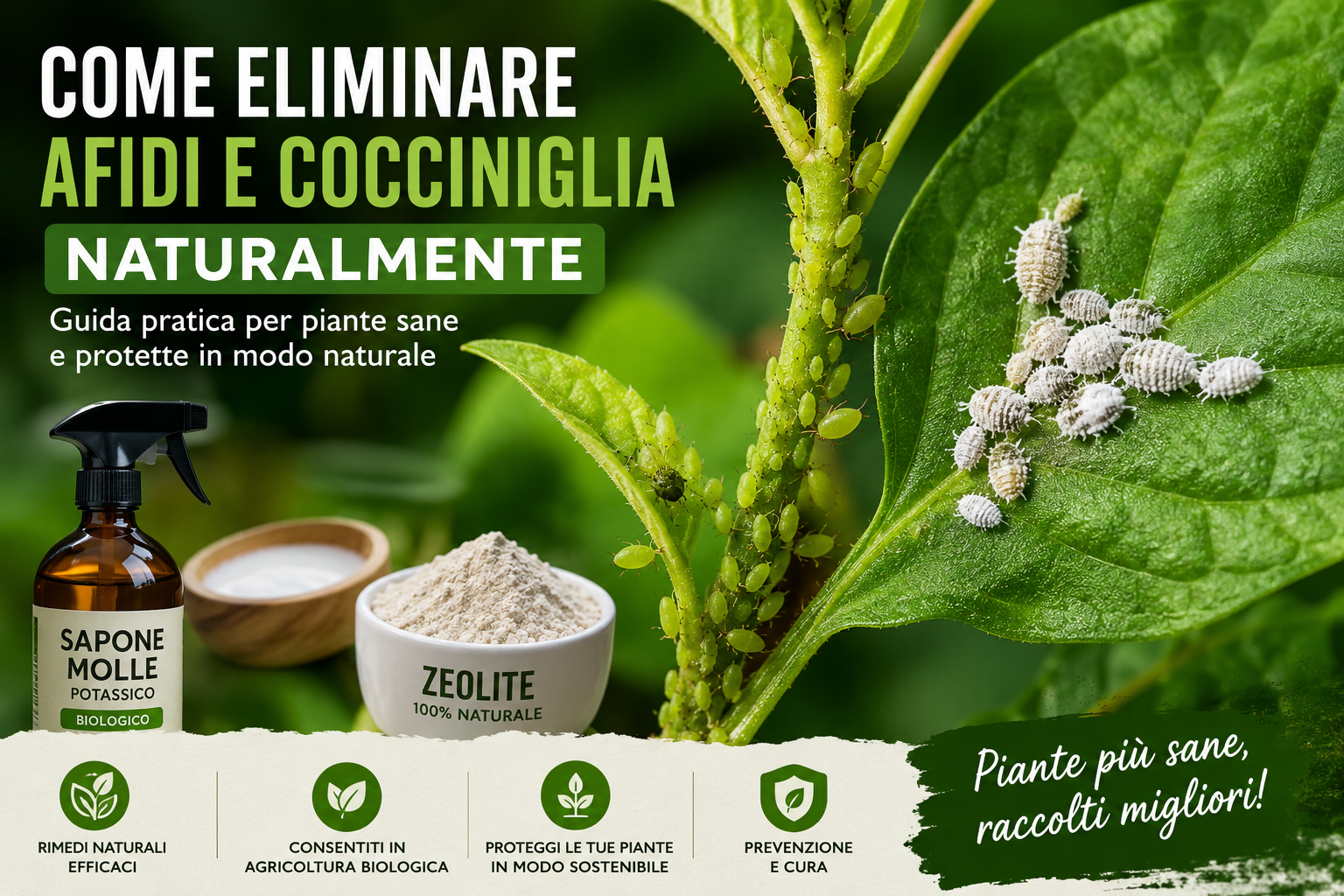 Come Eliminare Afidi e Cocciniglia Naturalmente